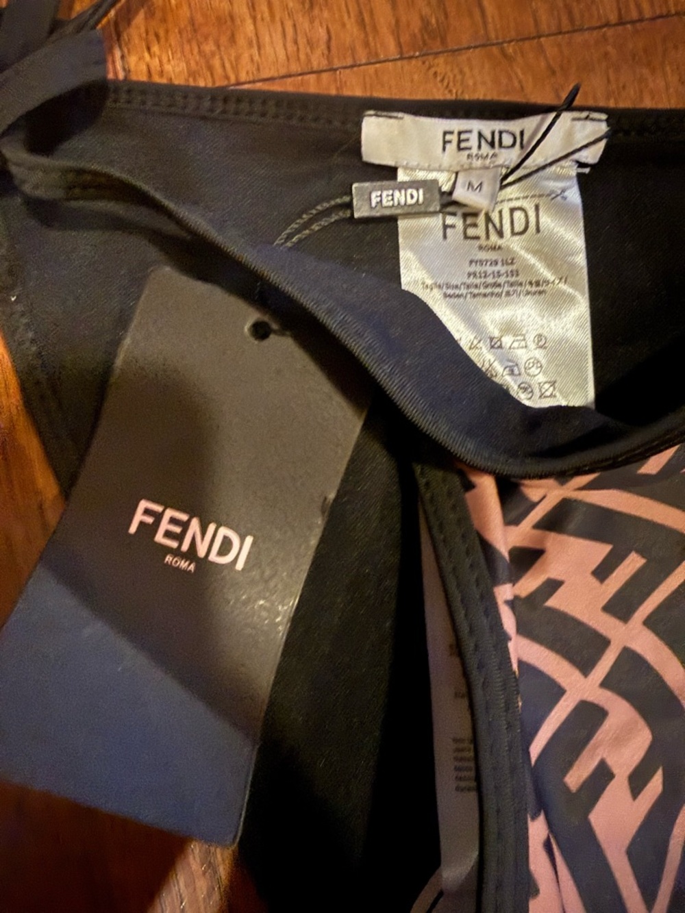 Fendi Black and Brown Logo Triangle Bikini Set - Picture 2 of 4